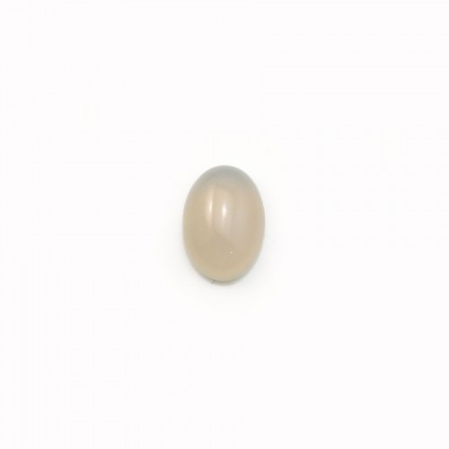 Agata grigia cabochon, forma ovale, 5x7 mm x 10 pezzi