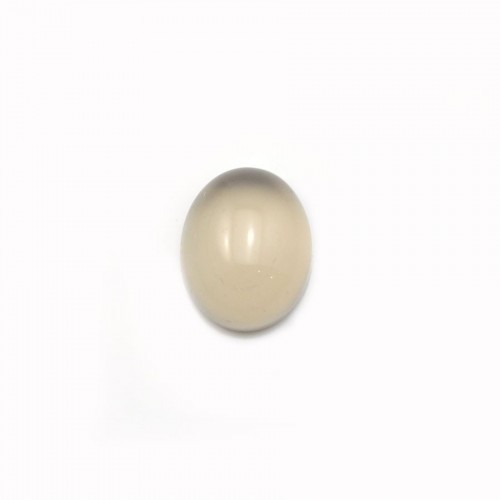 Cabochon d'agate grise, de forme ovale, 8*10mm x 4pcs