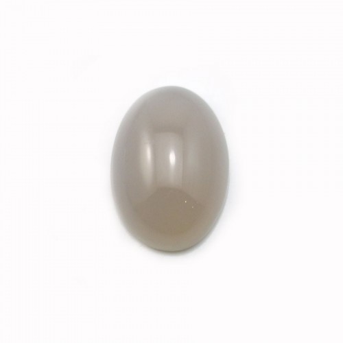 Cabochon de ágata cinzenta, forma oval, 10x14mm x 4pcs
