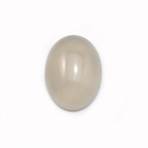 Agata grigia cabochon, forma ovale, 12x16 mm x 2 pezzi