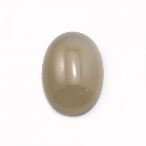 Cabochon d'agate grise, de forme ovale, 13*18mm x 2pcs