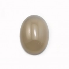 Agata grigia cabochon, forma ovale, 13x18 mm x 2 pezzi