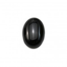 Cabochon agata nera ovale 10x14mm x 4pz