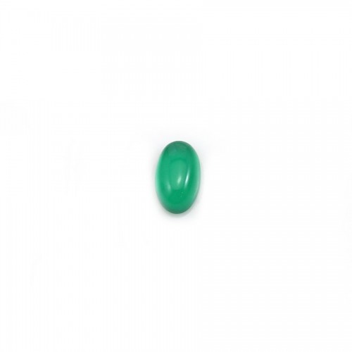 Cabujón de ágata, forma ovalada, color verde, 3 * 5mm x 4pcs