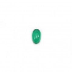 Agata cabochon, forma ovale, colore verde, 3 * 5 mm x 4 pz