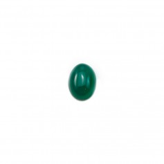 Agata ovale verde cabochon 5x7 mm x 4 pezzi