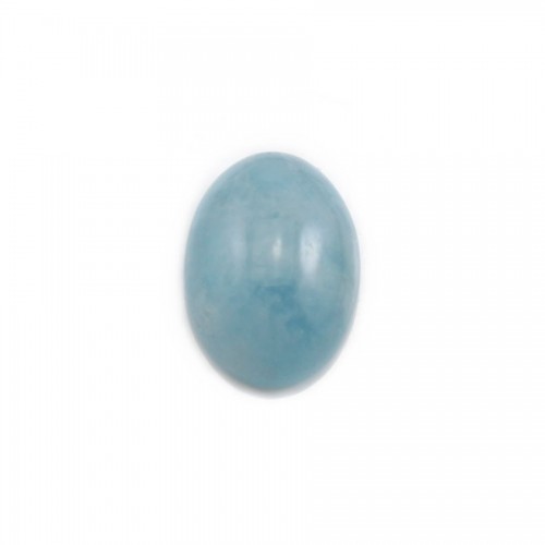 Cabochon aquamarine, forma oval, medindo 13x18mm x 1pc