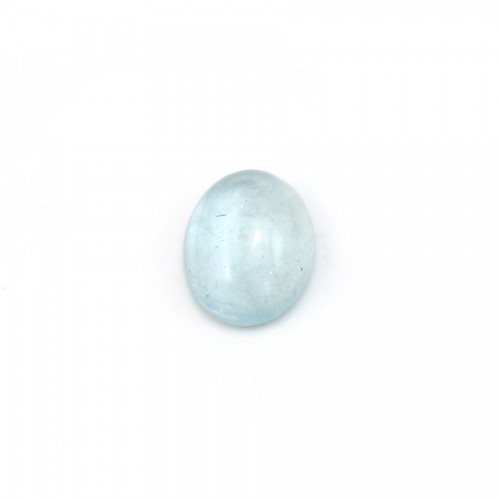 Cabochon aquamarine, forma oval, 8x10mm x 1pc