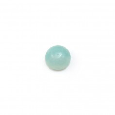 Blue cabochon of amazonite, in round shape, 6mm x 6pcs