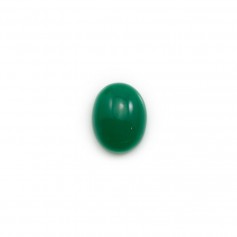 Cabochão aventurino verde, qualidade A+, forma oval, 7x9mm x 1pc