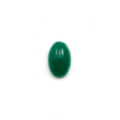 Green aventurine cabochon, in oval shaped, 7x11mm x 1pc