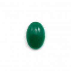 Green aventurine cabochon, in oval shaped, 9x13mm x 1pc