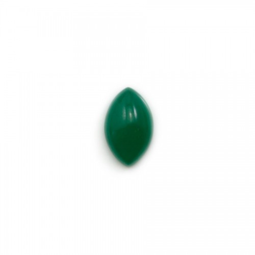 Cabochon d'aventurine verte, qualité A+, de forme ovale pointu, 6*10mm x 1pc