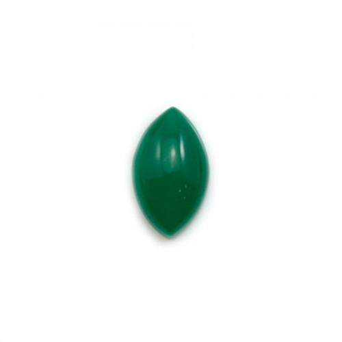 Cabujón de aventurina verde, calidad A+, forma ovalada puntiaguda, 7x12mm x 1pc
