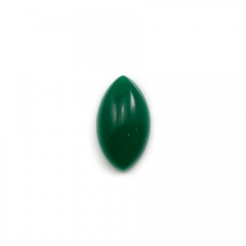 Cabujón de aventurina verde, calidad A+, forma ovalada puntiaguda, 8x14mm x 1pc