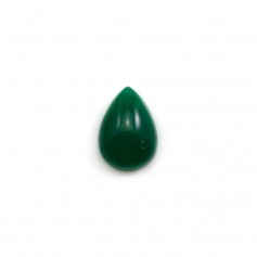 Cabochão aventurino verde, qualidade A+, forma de gota, 9x12mm x 1pc