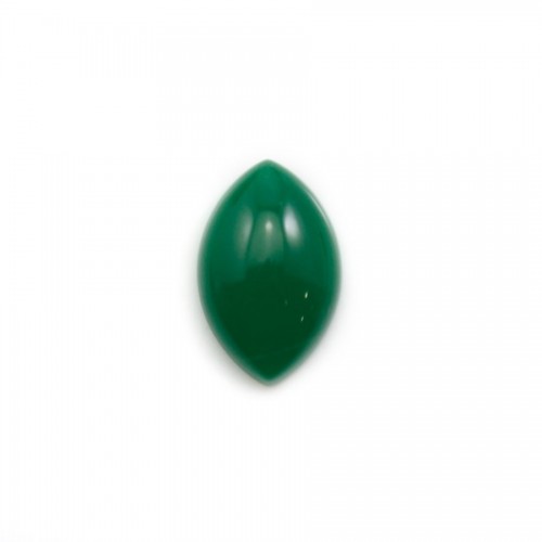 Cabochão aventurino verde, qualidade A+, forma oval pontiaguda, 9x14mm x 1pc