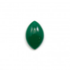 Cabochon d'aventurine verte, qualité A+, de forme ovale pointue, 9x14mm x 1pc