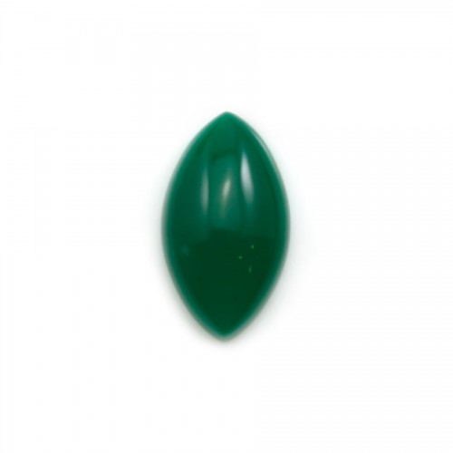 Cabochão aventurino verde, qualidade A+, forma oval pontiaguda, 9x16mm x 1pc