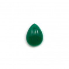Cabujón de aventurina verde, calidad A+, forma de gota, 8x12mm x 1pc