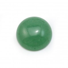 Green aventurine cabochon, in round shape, 16mm x 2pcs