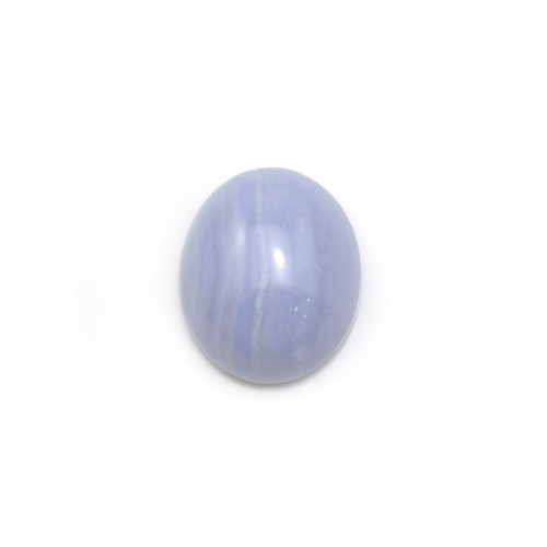 Blue chalcedony cabochon, in oval shaped, 10*12mm x 2pcs