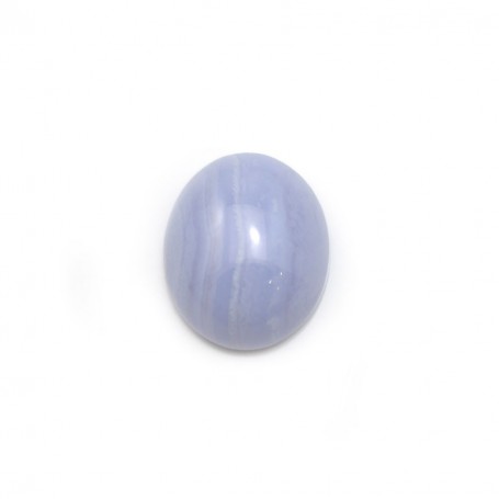 Blue chalcedony cabochon, in oval shaped, 10x12mm x 2pcs