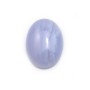 Blue chalcedony cabochon, in oval shaped, 12x16mm x 1pc