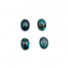 Cabochon chrysocolle, in oval shape 6x8mm x 1pc