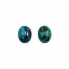 Cabochon chrysocolle, in oval shape 7x9mm x 1pc