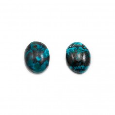 Chryscolle cabochon, in oval shape 8x10mm x 1pc