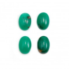 Chrysoprase cabochon, in oval shape, 10x14mm x 1pc