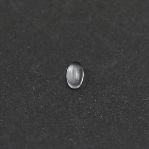 Cabochon de cristal de rocha, forma oval, 3x5mm x 4pcs