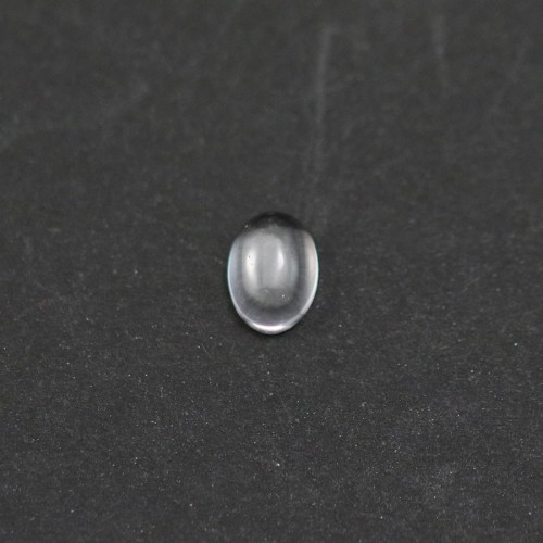 Cabochon di cristallo di rocca, forma ovale, 5x7 mm x 4 pezzi