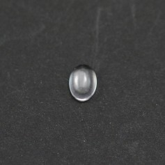 Cabochon de cristal de roche, de forme ovale, 5x7mm x 4pcs