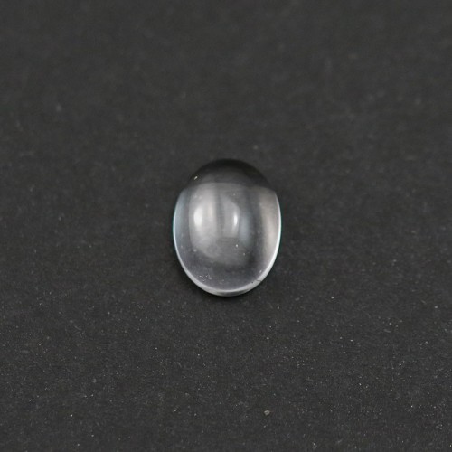 Cabochon de cristal de rocha, forma oval, 7x9mm x 4pcs