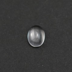 Cabochon di cristallo di rocca, forma ovale, 7x9 mm x 4 pezzi