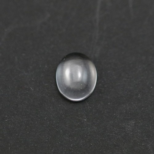Cabochon de cristal de rocha, forma oval, 8x10mm x 4pcs