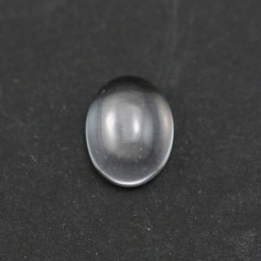Cabochon de cristal de rocha, forma oval, 10x12mm x 2pcs
