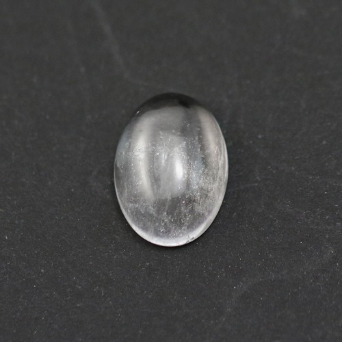 Cabochon of crystal rock, in oval-shaped, 10x14mm x 2pcs