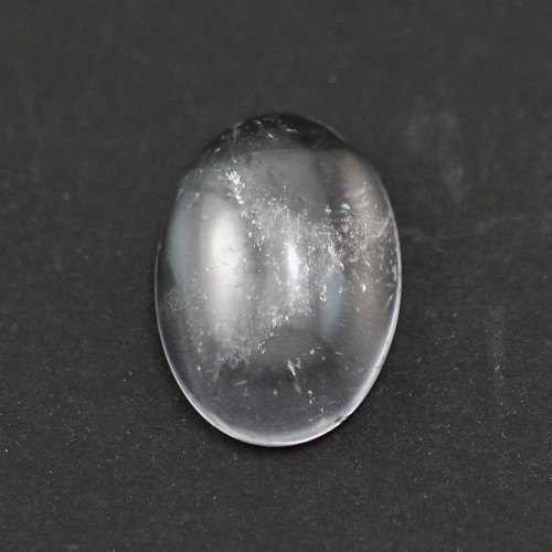Cabochon de cristal de rocha, forma oval, 13x18mm x 1pc