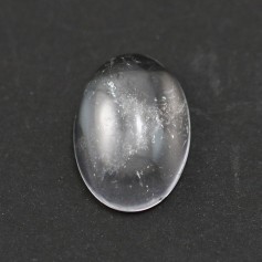 Cabochon de cristal de roche, de forme ovale, 13x18mm x 1pc