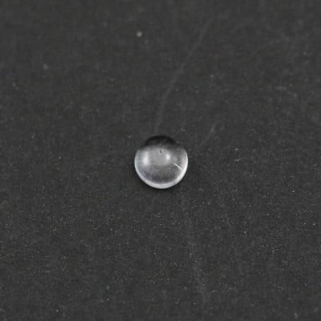 Cabochon cristal de roche rond-plat 4mm x 4pcs