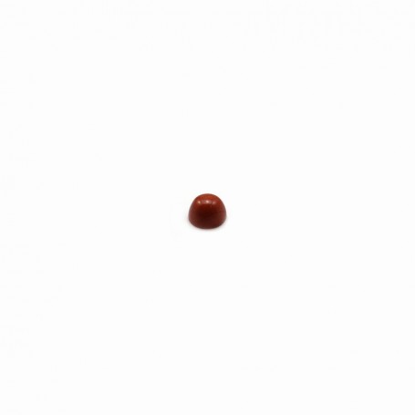 Red jasper cabochon, in round shape, 2mm x 4 pcs