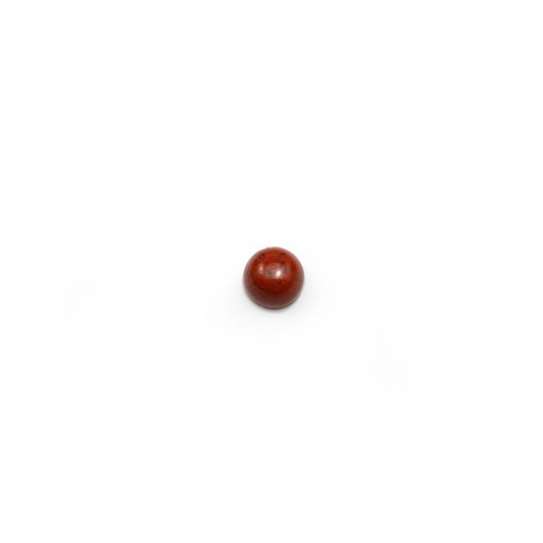 Cabujón de jaspe rojo, forma redonda, 3mm x 4pcs
