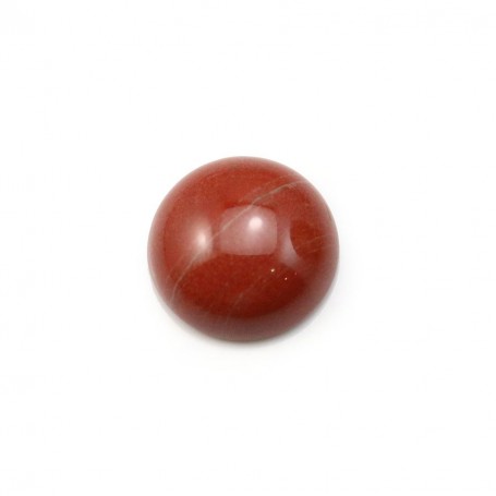 Red jasper cabochon, in round shape, 12mm x 2pcs