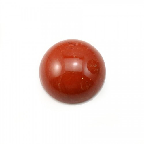 Cabochon de jaspe rouge, de forme ronde, 14mm x 2pcs
