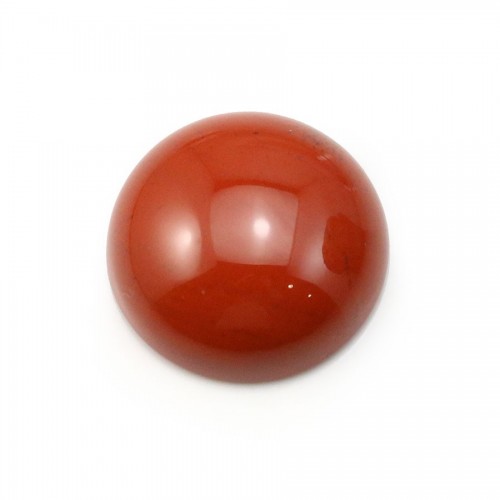 Red jasper cabochon, in round shape, 16mm x 2 pcs