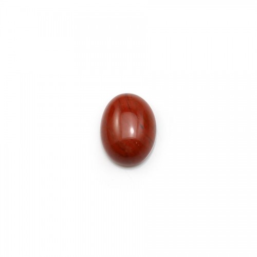 Cabochon de jaspe rouge, de forme ovale, 6 * 8mm x 4pcs