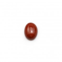 Cabujón de jaspe rojo, forma ovalada, 6 * 8mm x 4pcs